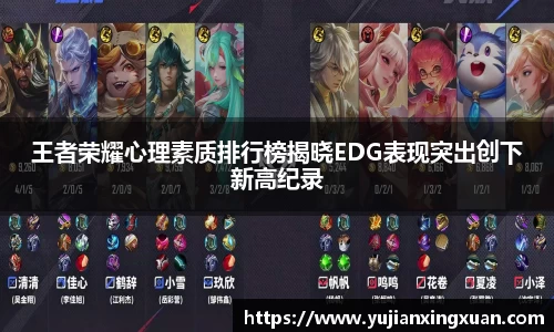 王者荣耀心理素质排行榜揭晓EDG表现突出创下新高纪录